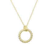 925 Silver Twist Circle Pendant Necklace Eourope Couple Jewelry