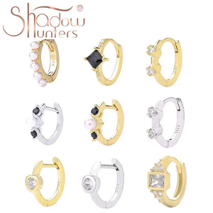 925 Sterling Silver Hoop Huggie Earrings Femme Jewelry Making Piercing Man