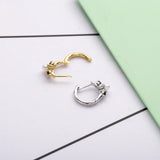 925 Sterling Silver Hoop Huggie Earrings Femme Jewelry Making Piercing Man