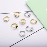 925 Sterling Silver Hoop Huggie Earrings Femme Jewelry Making Piercing Man