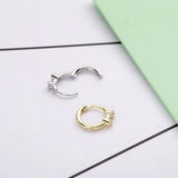 925 Sterling Silver Hoop Huggie Earrings Femme Jewelry Making Piercing Man