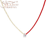 925 Silver Necklace Redine Clear Crystal Pear Charm Women Jewelry