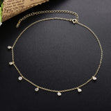 925 Sterling Silver Zircon Choker Necklace Women's Jewelry Gift