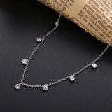 925 Sterling Silver Zircon Choker Necklace Women's Jewelry Gift
