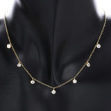 925 Sterling Silver Zircon Choker Necklace Women's Jewelry Gift