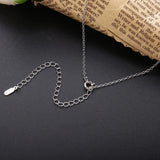 925 Sterling Silver Zircon Choker Necklace Women's Jewelry Gift