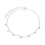 925 Sterling Silver Zircon Choker Necklace Women's Jewelry Gift