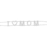 925 Silver Letter Bracelet With CZ Adjustable Two Rows Chains
