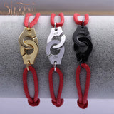 925 Sterling Silver Handcuffs Rope Chain Bracelets
