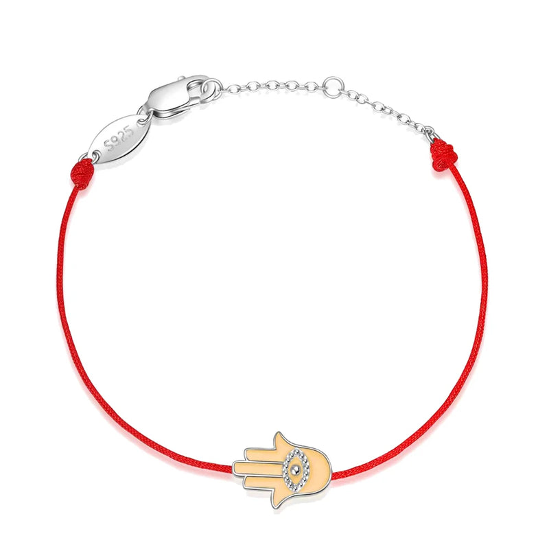 925 Silver Evil Eye Bracelet, Red String Protection