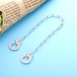 925 Sterling Silver Handcuffs Link Bracelet for Men & Women