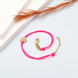 Hot Pink Jewelry Sun Flower Chain Bracelets