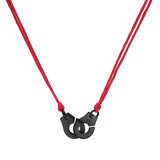 925 Silver Handcuffs Charms Necklace Rope Adjustable Length Europe Jewelry