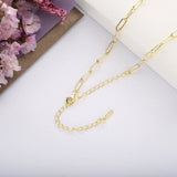 925 Silver Pear Pendant Necklace Choker Crystal Women Jewelry