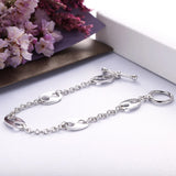 925 Silver Coffee Bean Bracelet Nautical Link