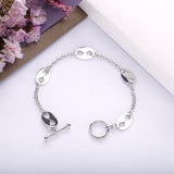 925 Silver Coffee Bean Bracelet Nautical Link