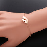 925 Sterling Silver Women's Handcuff Thin Chain Bracelet