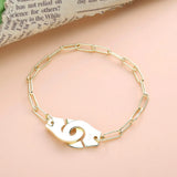 925 Sterling Silver Handcuffs Link Bracelets for Women