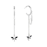 925 Silver Dragonfly Drop Earrings with Zircon - Animal Jewelry