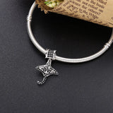925 Sterling Silver Flying Fish Dangle Charm DIY Bead