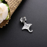 925 Sterling Silver Flying Fish Dangle Charm DIY Bead