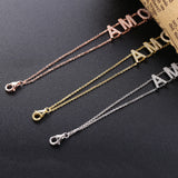 925 Silver Double Chains Bracelet With CZ Letters AMOUR for Women