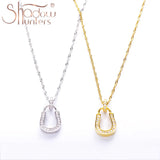 925 Sterling Silver Horseshoe Necklace For Women