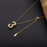 925 Silver Lucky Number 3 Pendant Necklace for Women