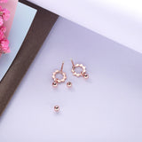 925 Sterling Silver Wreath Stud Earrings Women Dainty Jewelry