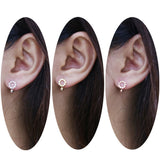 925 Sterling Silver Wreath Stud Earrings Women Dainty Jewelry