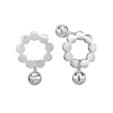 925 Sterling Silver Wreath Stud Earrings Women Dainty Jewelry