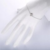 925 Silver Chain Bracelet Love Knot Crystal CZ Charm Girl Christmas Gift
