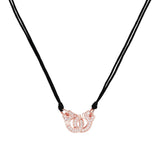 925 Sterling Silver Crystal Handcuffs Necklace Europe Women Menottes Collier