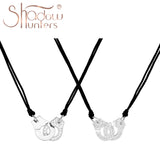 925 Sterling Silver Crystal Handcuffs Necklace Europe Women Menottes Collier