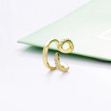 925 Silver Ear Cuff Clear CZ Double Row Earrings Women
