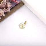 925 Sterling Silver Round Pendant Enamel Dangle Charm Hope Light Jewelry DIY