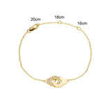 925 Sterling Silver Rhinestone Handcuffs Bracelet Zircon Menottes