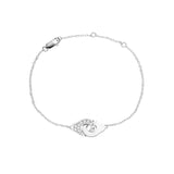 925 Sterling Silver Rhinestone Handcuffs Bracelet Zircon Menottes