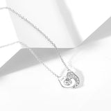 925 Silver Handcuffs Necklace with Zircon Choker for Women