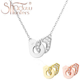 925 Silver Handcuffs Necklace with Zircon Choker for Women