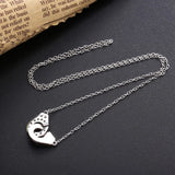 925 Silver Handcuffs Necklace with Zircon Choker for Women