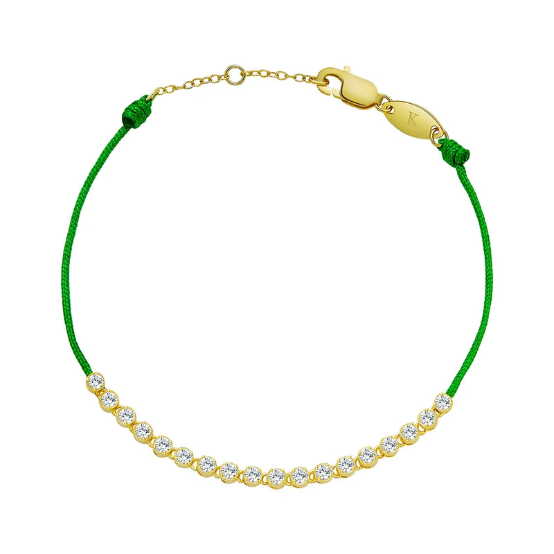 925 Silver Light Green Line Bracelet Tennis Bracelet