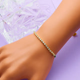 925 Silver Light Green Line Bracelet Tennis Bracelet