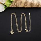 925 Silver Bee Pendant Necklace Clear Green Wings Women Gift