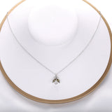 925 Silver Bee Pendant Necklace Clear Green Wings Women Gift
