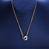 Real 925 Sterling Silver Handcuffs Necklace Women Menottes Europe