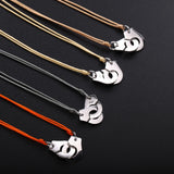 Real 925 Sterling Silver Handcuffs Necklace Women Menottes Europe