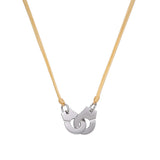 Real 925 Sterling Silver Handcuffs Necklace Women Menottes Europe