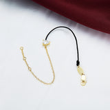 925 Silver Bracelet with Clear Pear Charm