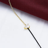 925 Silver Bracelet with Clear Pear Charm
